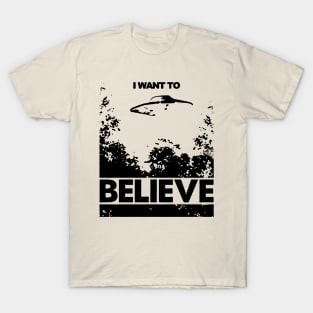 Pop art I Want To Believe X-Retro Style T-Shirt